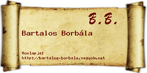 Bartalos Borbála névjegykártya