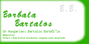 borbala bartalos business card
